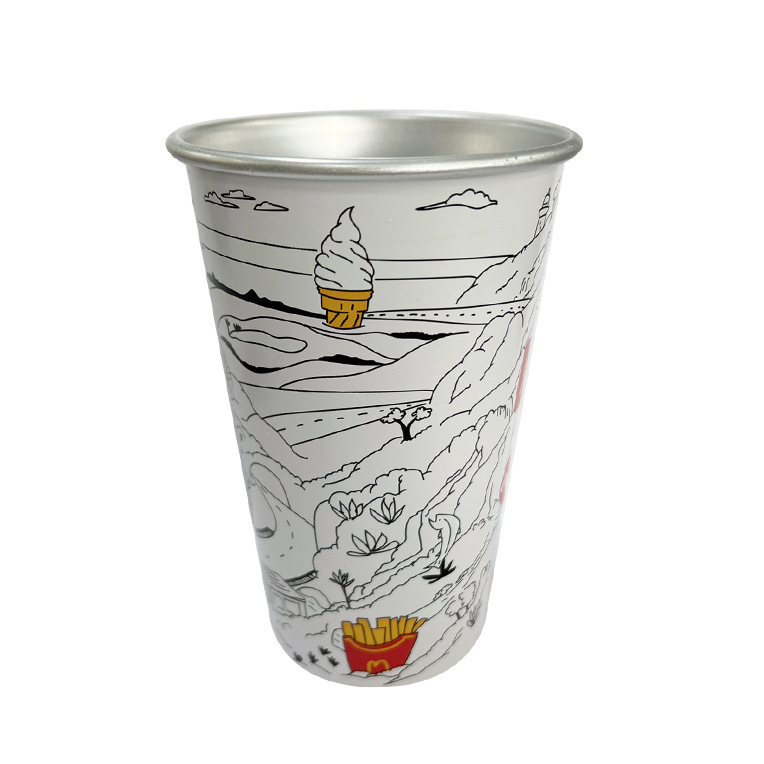 Creative and Personalized Aluminum Cup That Changes Color When Exposed to Cold, Beer Cup, Reusable Aluminum Cup, Camping Party Cold Drink Cup Creative and Personalized Aluminum Cup That Changes Color When Exposed to Cold, Beer Cup, Reusable Aluminum Cup, Camping Party Cold Drink Cup