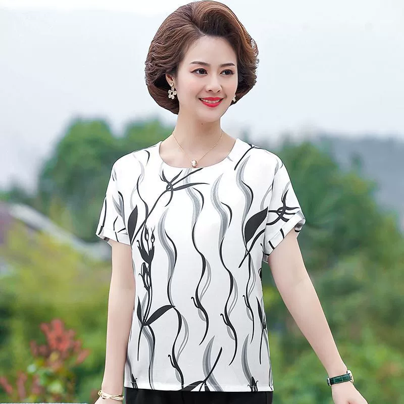 2025 новая мама летняя футболка с короткими рукавами с тонким круглым вырезом