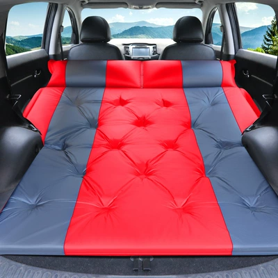 for Rear Seat Suv Trunk: Vehicle-mounted inflatable bed - standard-version-a-dotted-red-gray-spring-yarn-fabric