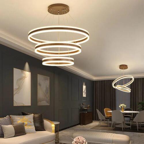 Restaurant chandelier new internet celebrity with wire chandelier led living room lamp chandelier circular dining room bar dining chandelier