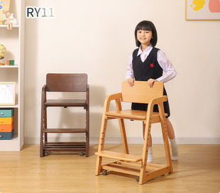 Children's Learning Chair Solid Wood Chair Household Baby Dining Chair Liftable Multi-functional Fat Elephant Writing Chair