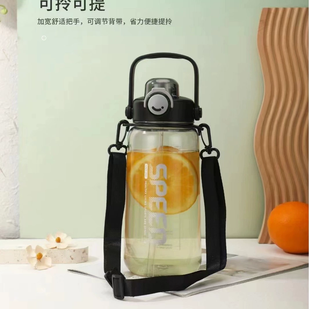 匡迪 Plastic capacious tea cup for traveling for water, straw, teapot, PC-plastic, material