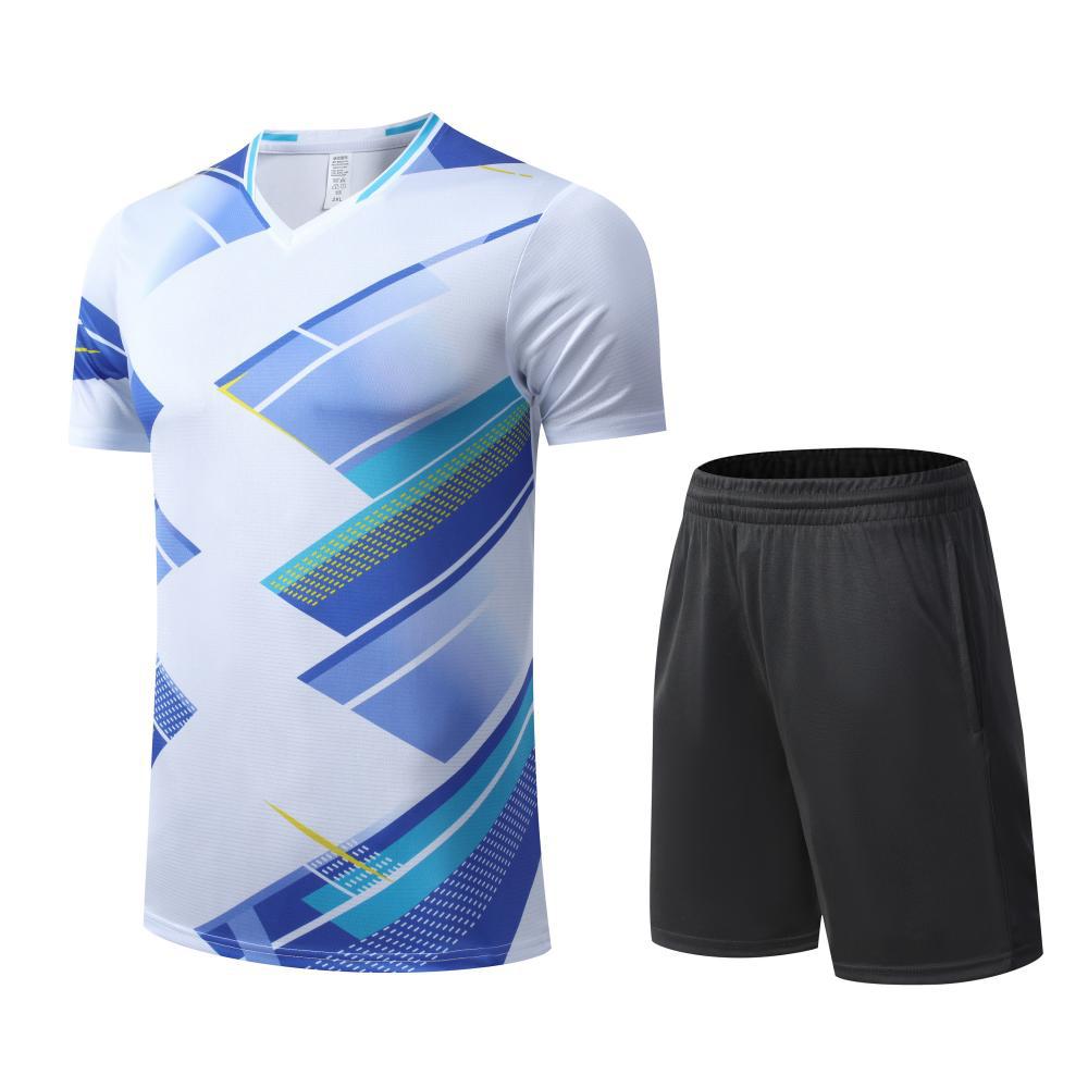 New Adult and Children's Badminton Tops for Men, Breathable, Quick-Drying, Short-Sleeved Training and Competition Uniforms for Table Tennis, Sports and Running