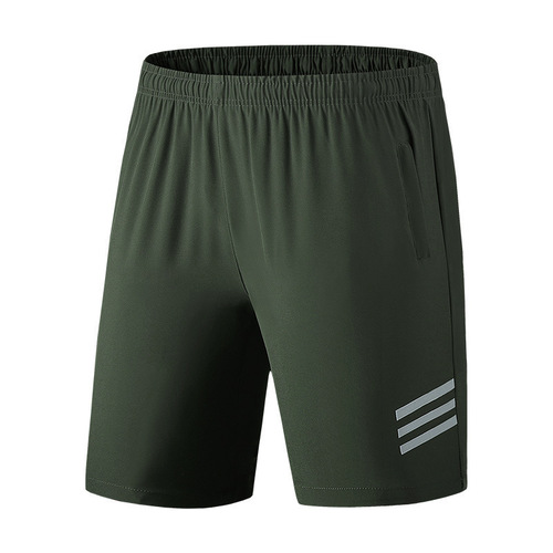 Summer three-bar ice silk shorts, men's elastic air-conditioning pants, young sports shorts, large size table tennis pants