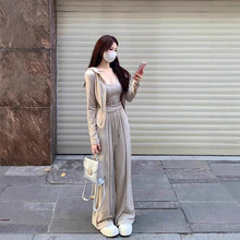 韩系休闲运动套装女2025春装搭配一整套感时尚卫衣卫裤三件套洋气