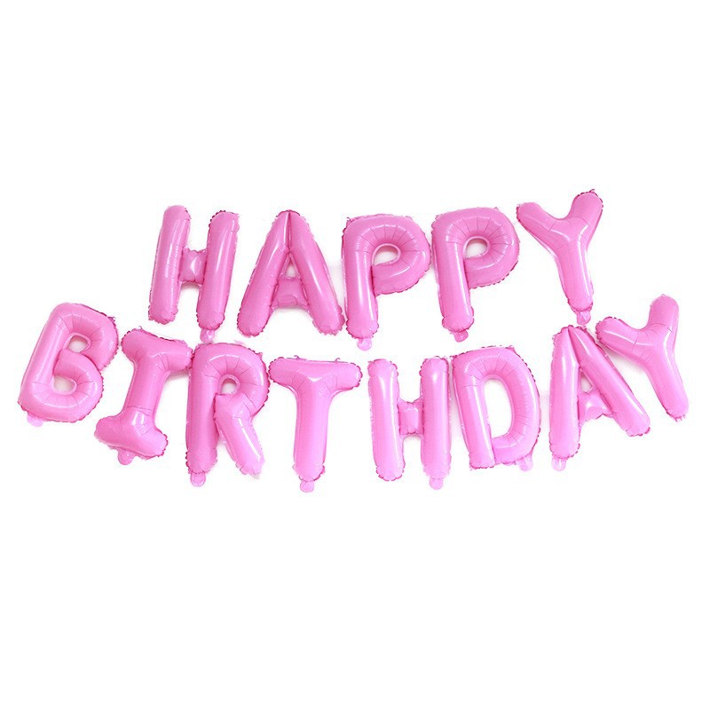 16 pulgadas película de aluminio inglés letras de cumpleaños globo HB feliz cumpleaños set de globo decoración de fiesta de cumpleaños