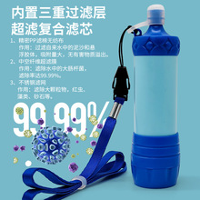 便携式迷你净水吸管户外净水器野外滤水器野营地直饮水过滤器应急