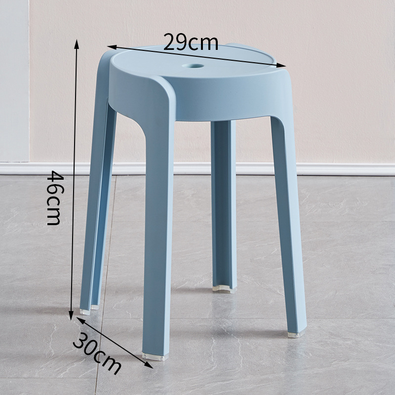 Taburetes de plástico gruesos mesas de comedor caseras cocinadas de cocina simple banco alto nórdico sala de estar respaldo molino de viento cuadrado nuevo