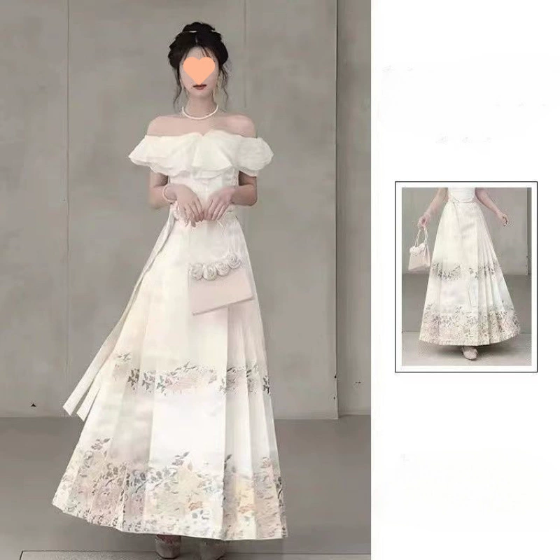 [Собралось 2759 человек] Эклектичная супер-волшебная юбка с лошадиной мордой Han-Yang, новая юбка в стиле ретро с цветочным принтом в стиле шинуазри, весенний новый стиль