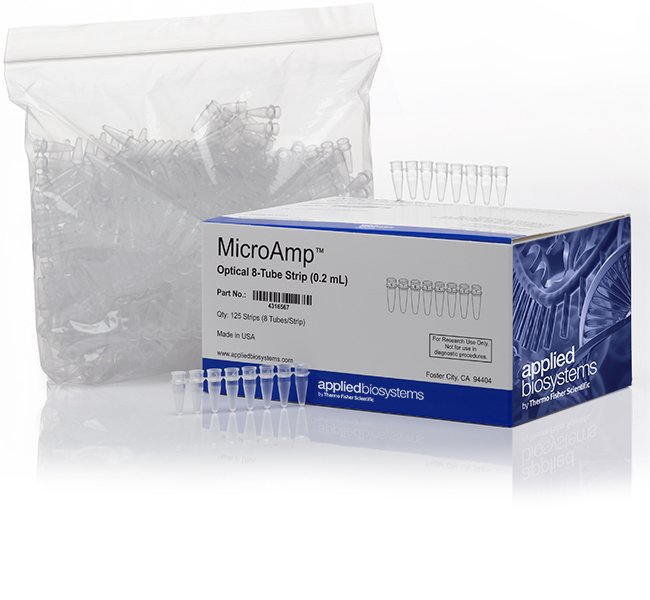 Thermo  ABI 4358293 0.1ml荧光定量PCR八排管  125条/盒