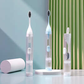 旅行牙刷牙膏一体便携折叠迷你软毛牙具套装跨境牙齿矫正正畸牙刷