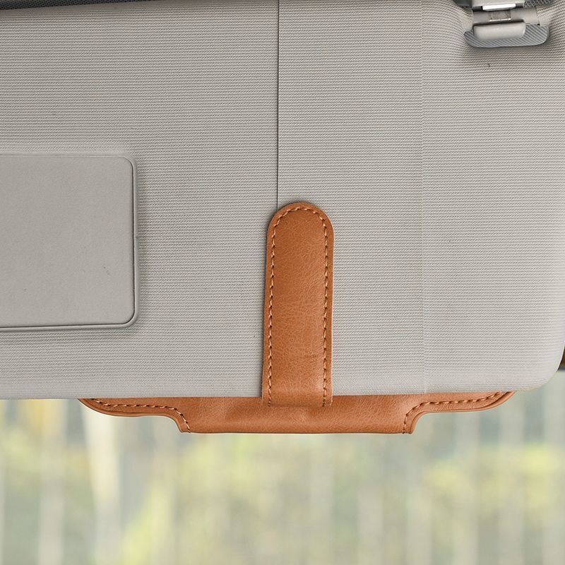 Car-Mounted Glasses Holder, Glasses Case, Car Sun Visor Storage Clip, Multifunctional Sunglasses Holder, Advanced Driver's Accessory