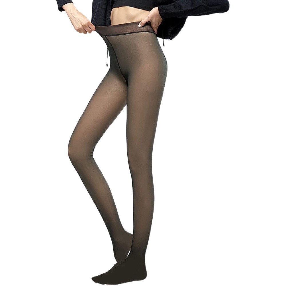 Primavera y otoño nuevo estilo azafata gris leggings de una pieza falso transparente grasa luz pierna transparente red luz roja pierna artefacto adelgazamiento polainas