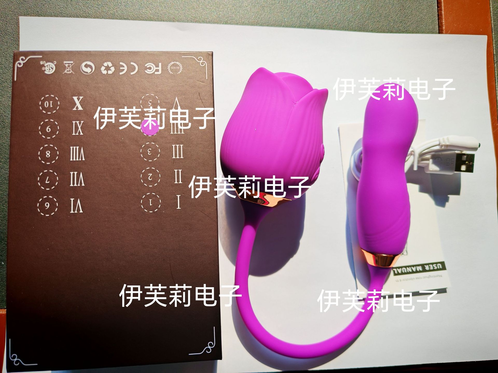 Rose lengua lamir huevo de 10 frecuencia doble cabeza vibrador femenino coquetear estimulación masturbador para adultos al por mayor