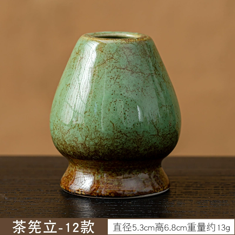 Держатель венчика для чая Matcha Whisk Stand (Tea Lion) керамический держатель для чая Чашэн, рисунок цветка сакуры, 5.3×6.8 см