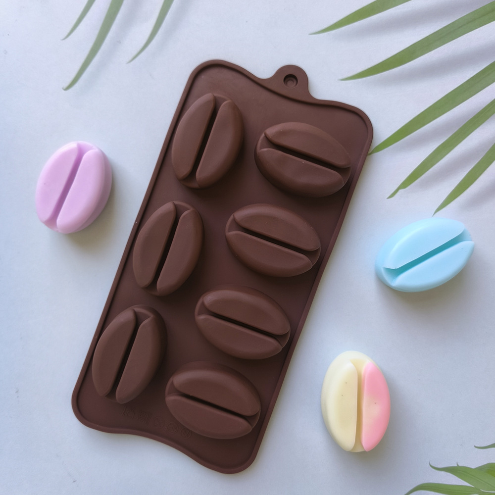 7 granos de café de chocolate 218 moldes de silicona 3D bandeja de hielo galletas dulces utensilios de cocina para hornear