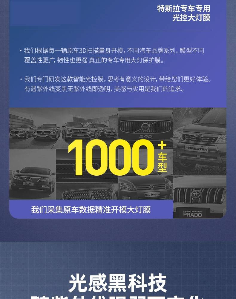 Suitable for Tesla blackened light film Model 3/Y/S/X headlight tail light fog lamp TPU color change film Black Samurai