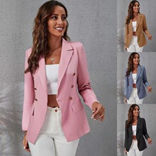 W 33936 Short Loose Patterned Blazer ���ɈD�����b