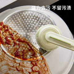 廚房長柄鍋刷洗盤碟子不傷不沾油纖維洗碗刷鍋不掉渣鋼絲球清潔球