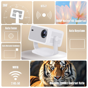 Cross-Border L018 Projector Hd 4K Home Theater Video Projector Wireless Projection Game Education Projector