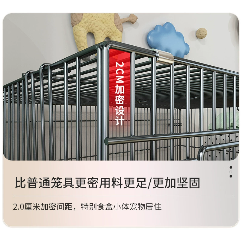 Foldable Double-Layer Rabbit Cage, Big Automatic, Multi-Size Options 50–85 cm