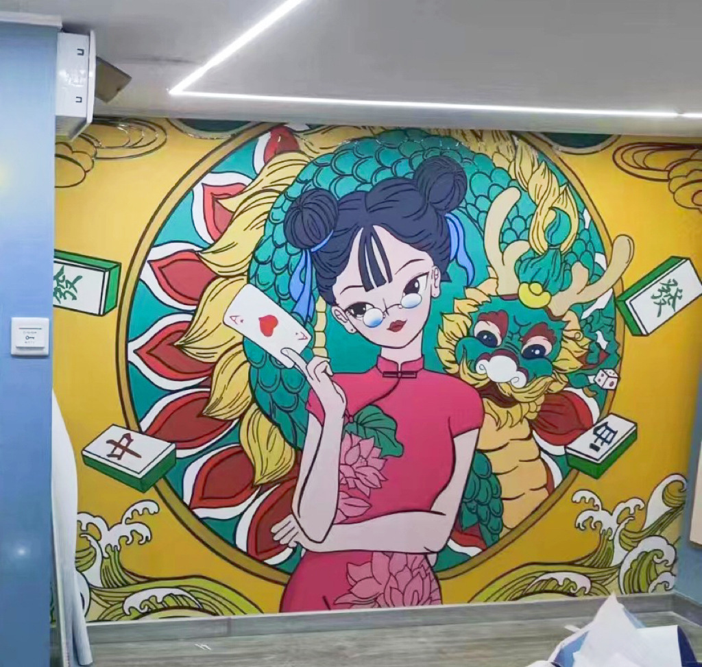 棋牌室工装麻将馆