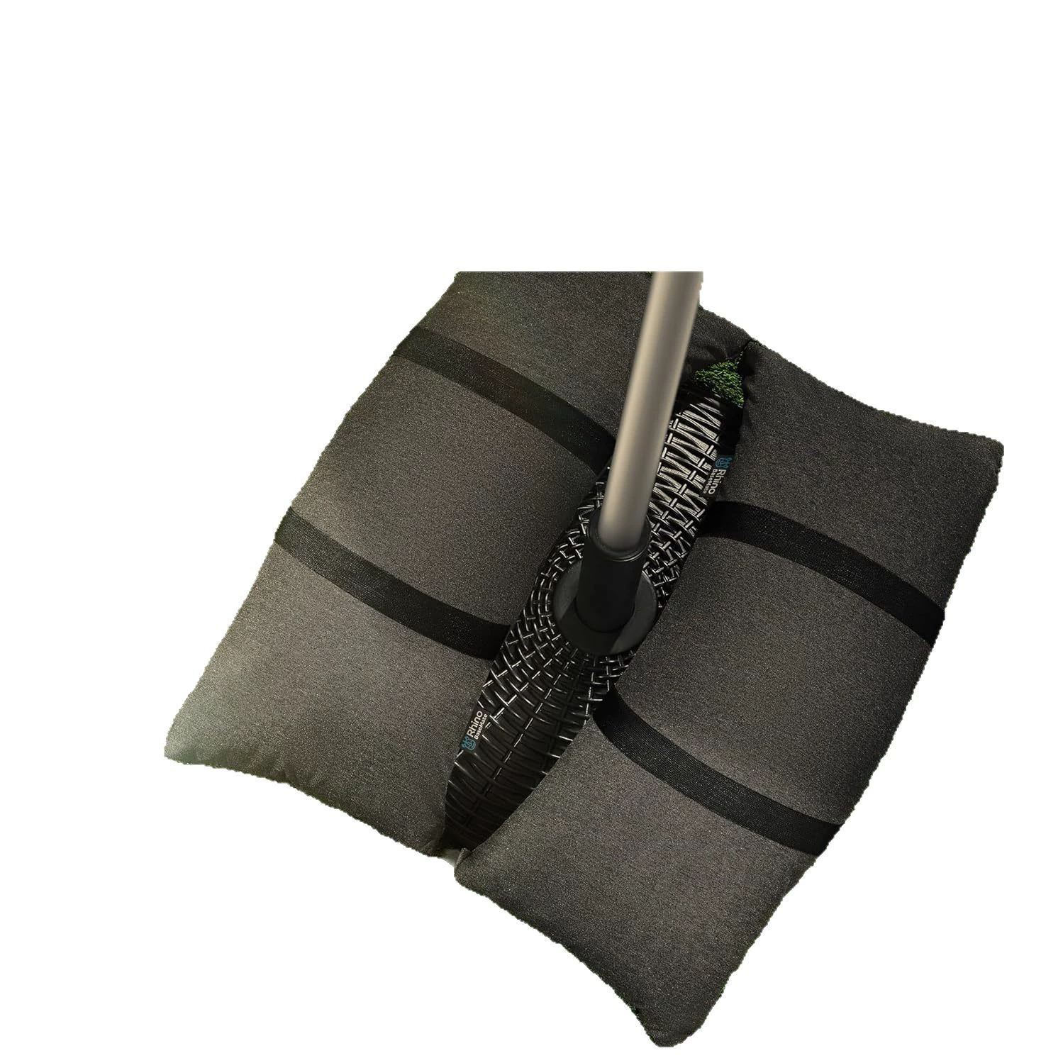 Beach umbrella, sandbag with umbrella holder