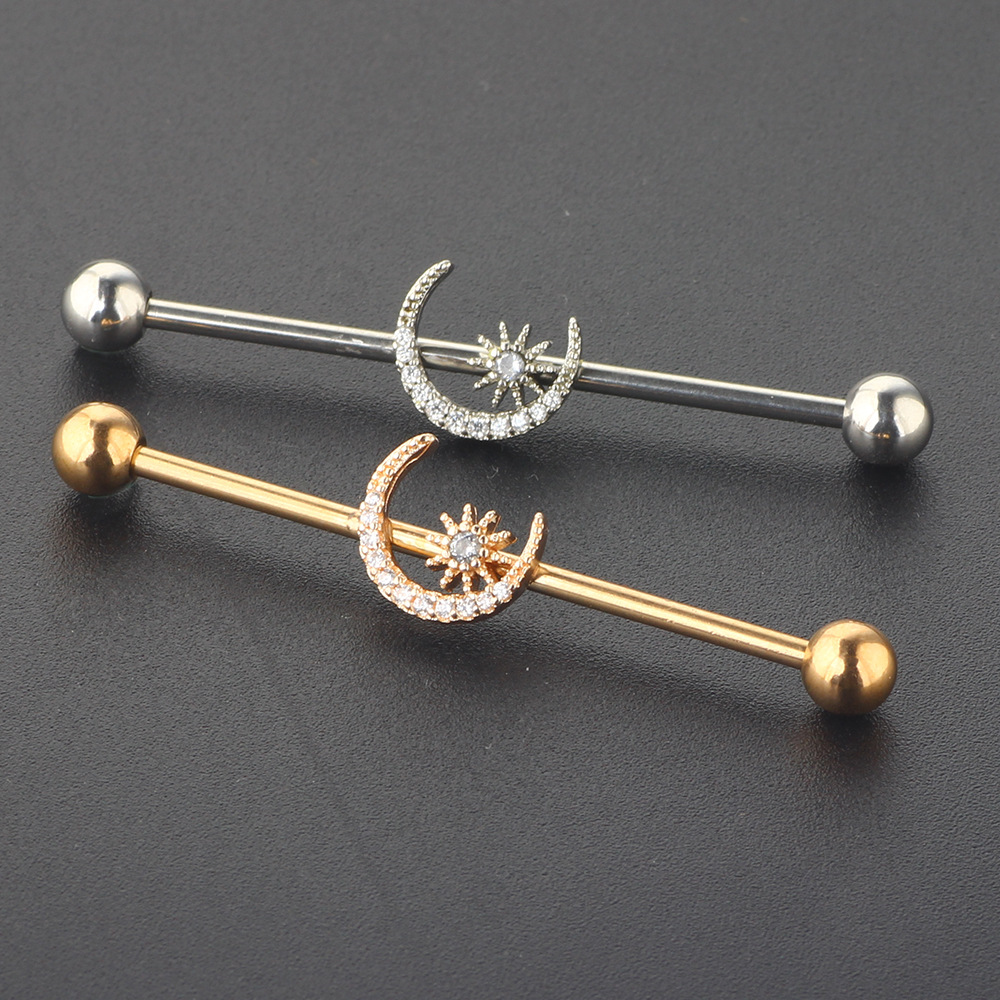 16G labret stud size and finish detail