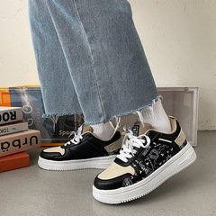 2022 spring ins style cashew flower retro casual sneakers chic street shooting niche college thick-soled sneakers for men