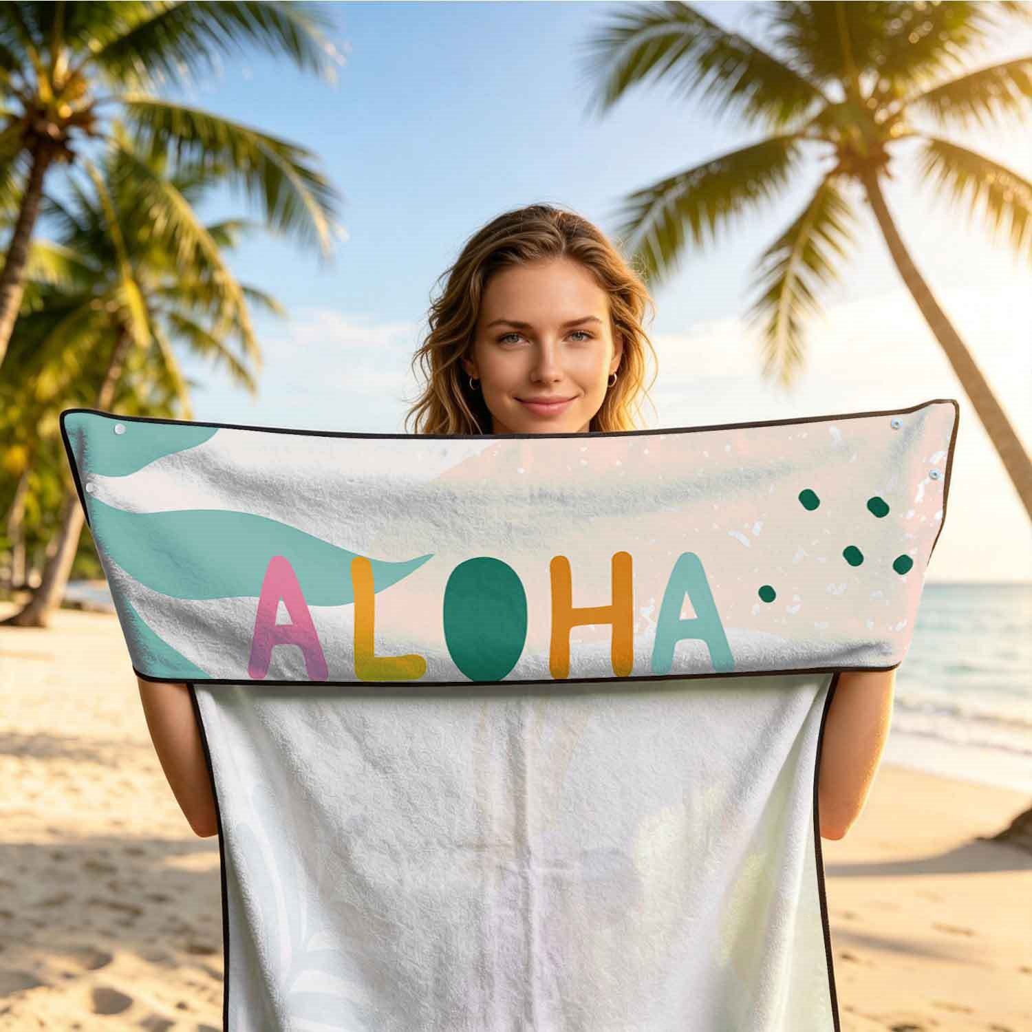Summer bath towel and car seat cover 2-in-1, ultra-fine fiber outdoor beach and car dual-use universal seat cushion