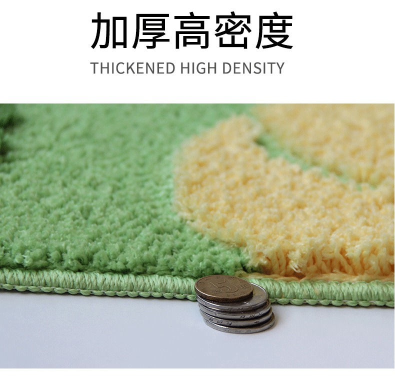 Cross-Border Flocking Floor Mat Tpr Non-Slip Microfiber Bathroom Absorbent Mat Door Mat Creative Carpet Customized with Pictures