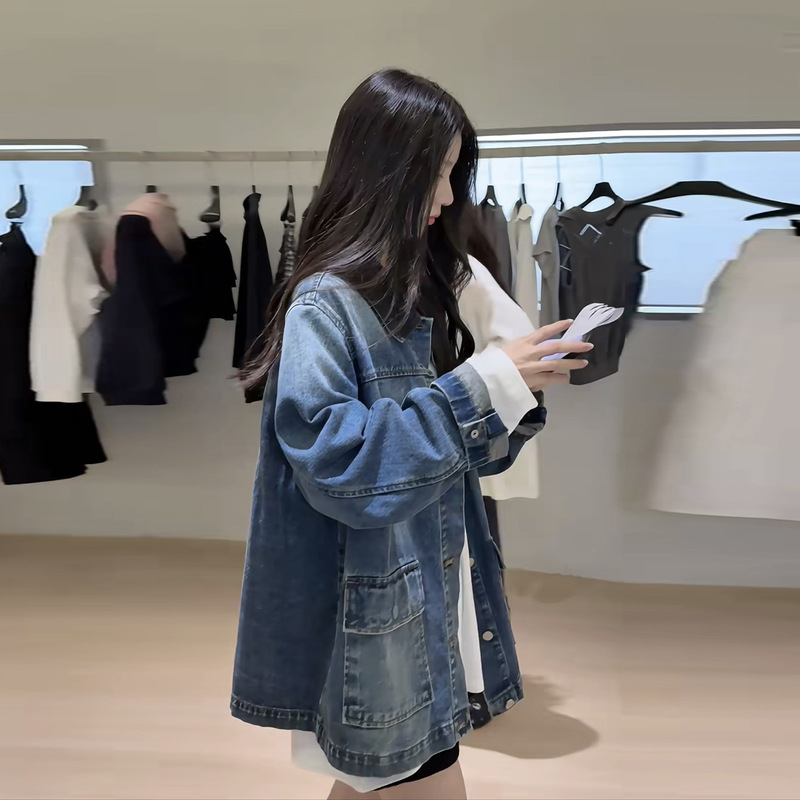 2025新款早秋牛仔短外套女春秋季薄外套巨好看的短款夹克初秋休闲|undefined