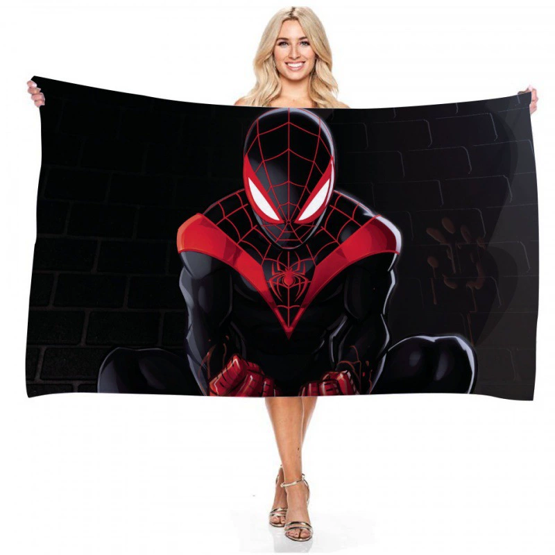 Прямые поставки через границу серия Marvel Spider-Man цифровая печать длинное основание пляжное полотенце полотенце полотенце