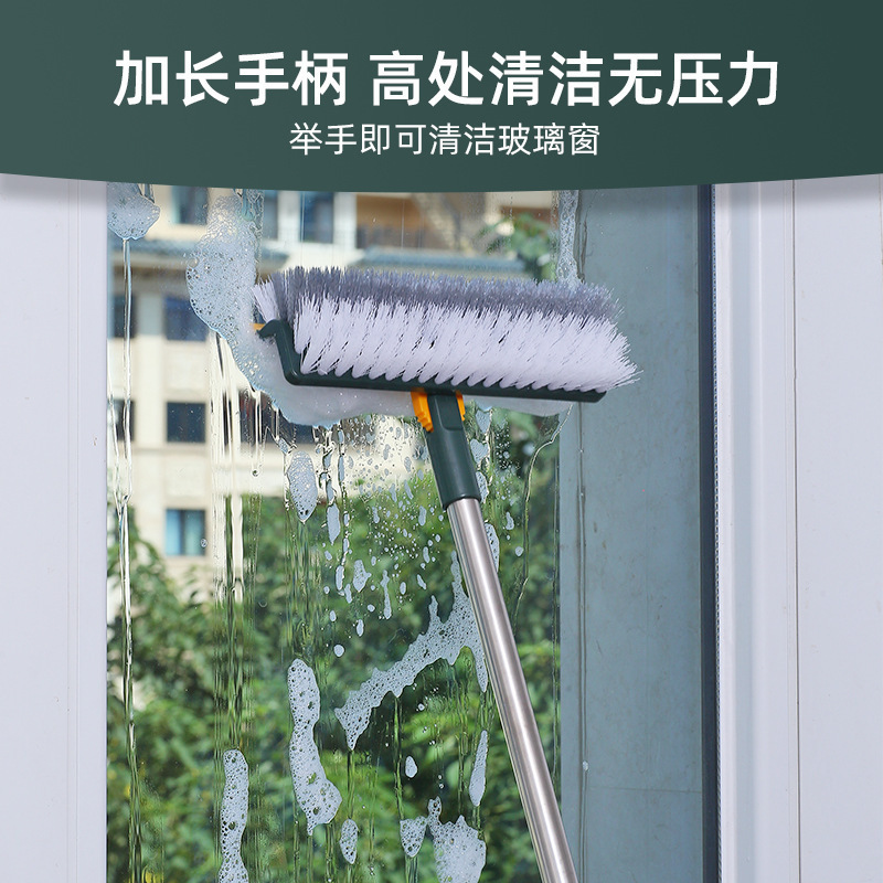 家庭用両面トイレ床ブラシ壁の隅の隙間ブラシ多機能長柄清潔ブラシタイル清潔ワイパーブラシ|undefined