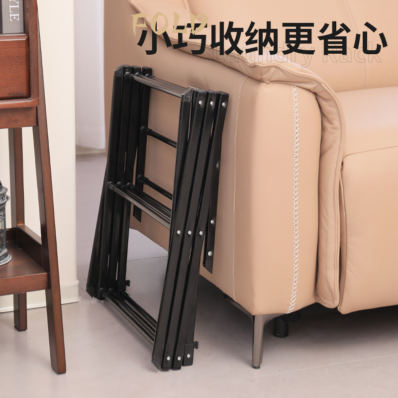 Transfronterizo estante de ropa plegable extensible estante de toallas extensible piso mayorista simple varilla de ropa de piso doméstica