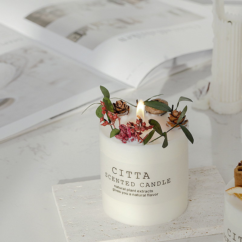 Navidad flores secas de incienso, decoración de vacaciones, adornos de regalo, buena caja de regalo, decoración de fragancia, set no tóxico