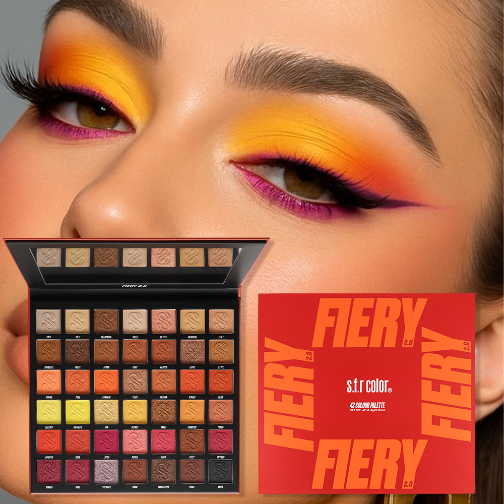 s.f.r color transfronterizo especializado para la saturación de nueve colores puro perla mate disco de sombra de ojos maquillaje mayorista