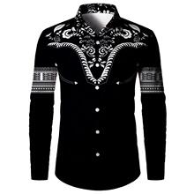 K 73403 Ethnic Stripe Print Men's Shirt ��������ӡ����ʿ����
