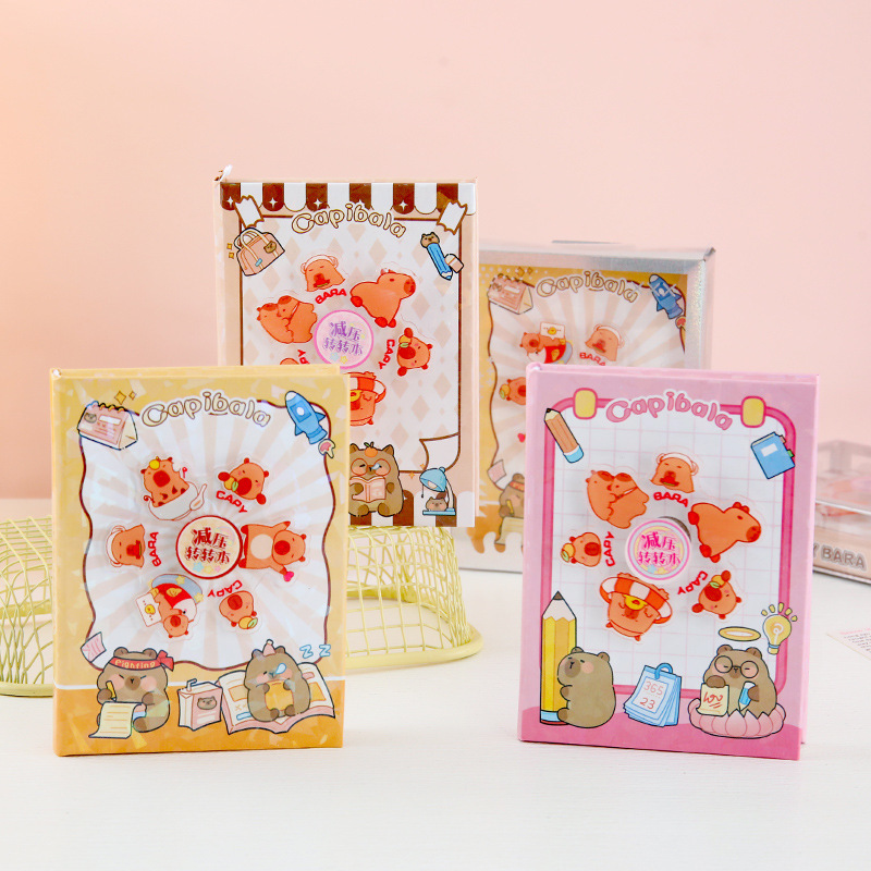 Kapibala A7 descompresión cuaderno giratorio dibujos animados capibara línea horizontal borrador de escuela primaria Liuyi papelería al por mayor