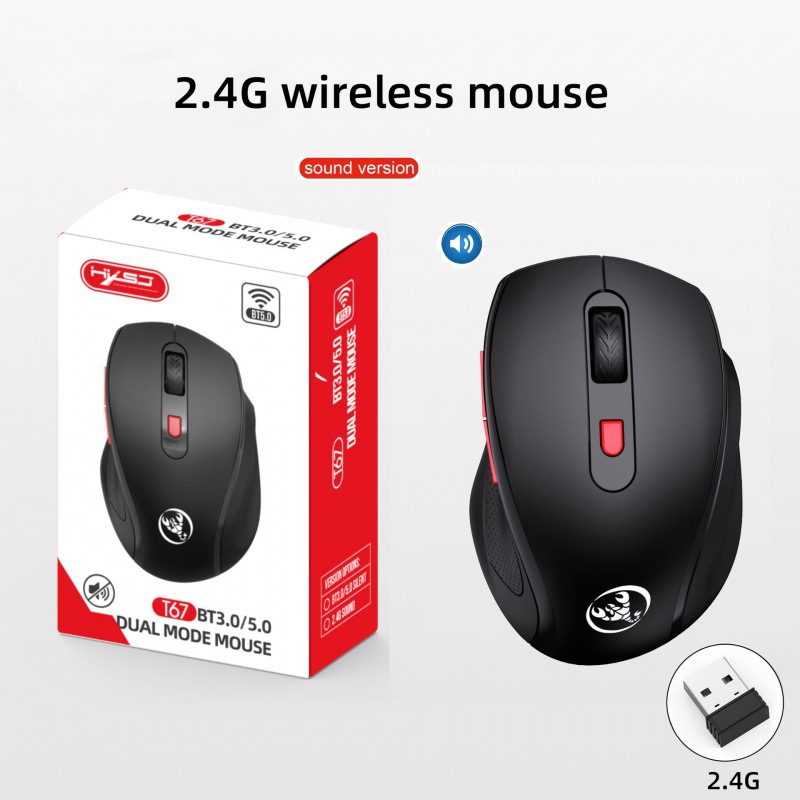 Nouveau Souris de bureau sans fil 2.4G à 6 boutons, poignée ergonomique_voghion.com