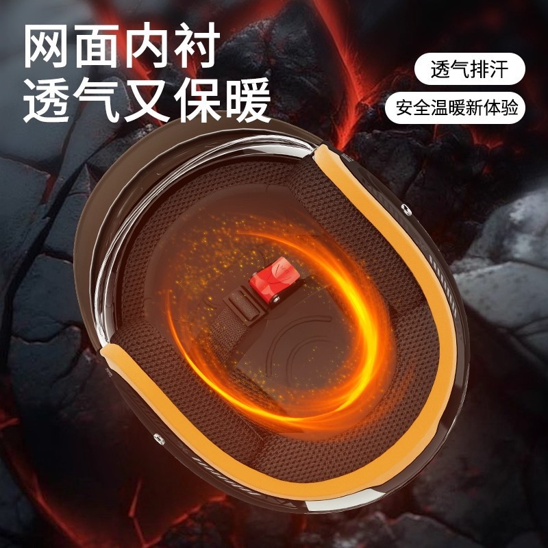 3C认证电动摩托车可收镜片安全时尚男女爆款护颈防摔头盔安全帽|undefined