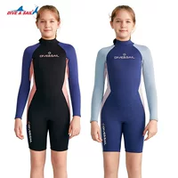 DIVE & SAIL Детский гидрокостюм 2.5MM Спленный холод купальник для девочек Подросток сноркелинг медуза