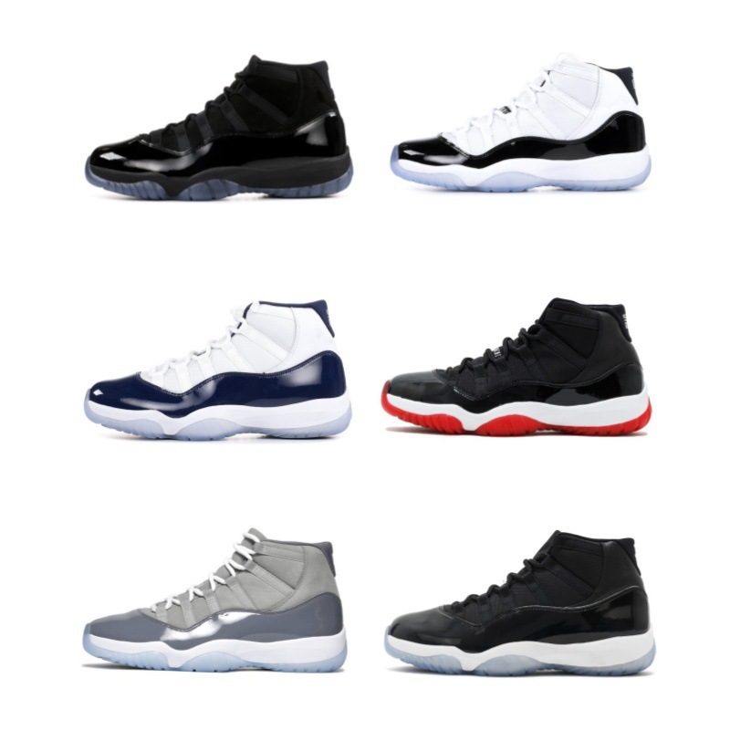 Cross-Border Aj11 High-Top Basketball Shoes Pure Original Jordan 11 Big Devil Concord Gamma Blue Cool Gray Sports Shoes Unisex Trendy Shoes