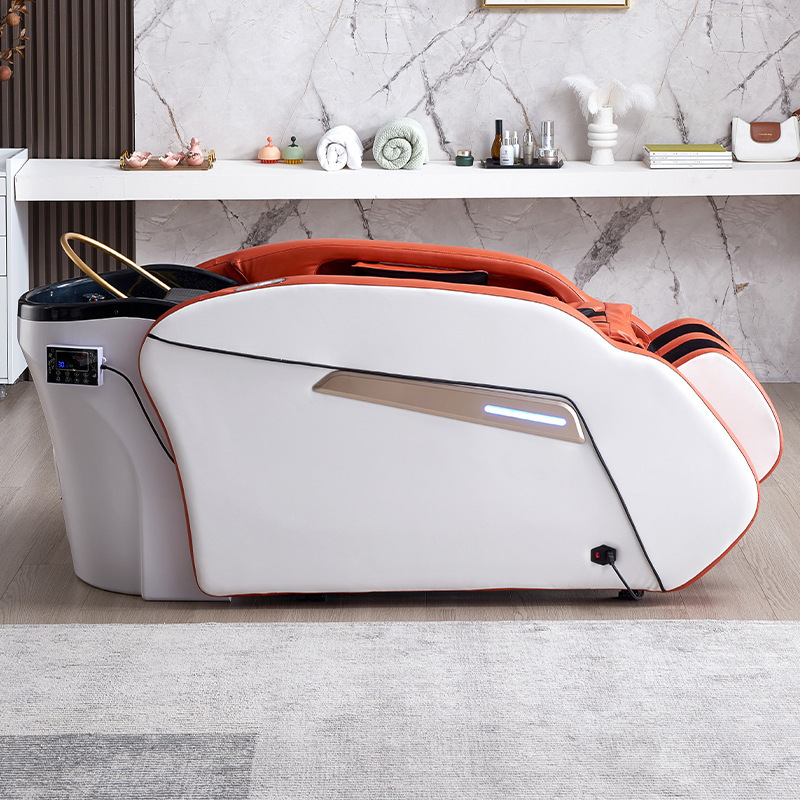 Cama de champú de masaje eléctrico inteligente peluquería especial circulación de agua automática fumigación cabeza terapia cama con calentador de agua