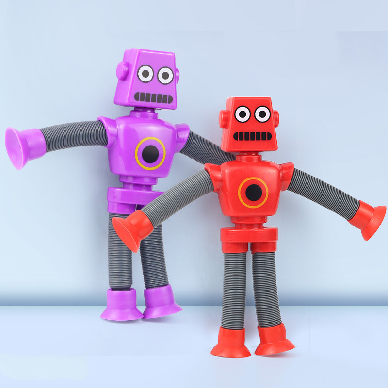 Inteligencia robótica nueva, peculiar, luminosa, cambiante, ventosa de dibujos animados de tubo telescópico, interacción padre - hijo para descomprimir juguetes infantiles