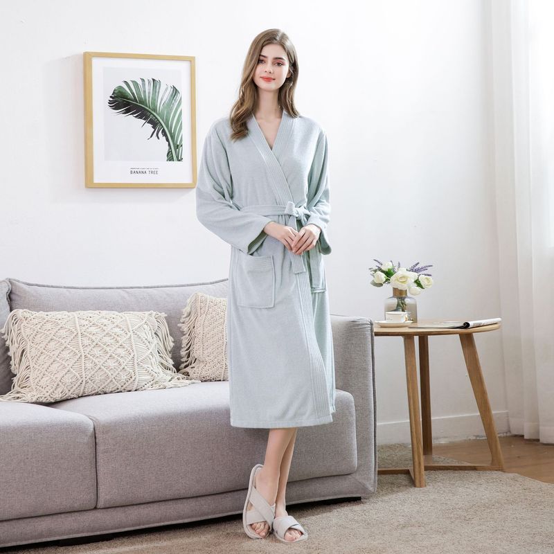 Couple Towel Material Bathrobe Star Hotel Beauty Salon Same Khan Steam Acupuncture Men's plus size Bathrobe Women