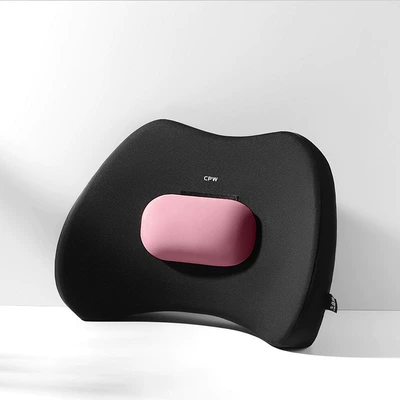 Waist support, Waist Protection Backrest Memory Foam - black-powder-adjustable-single-lumbar-support