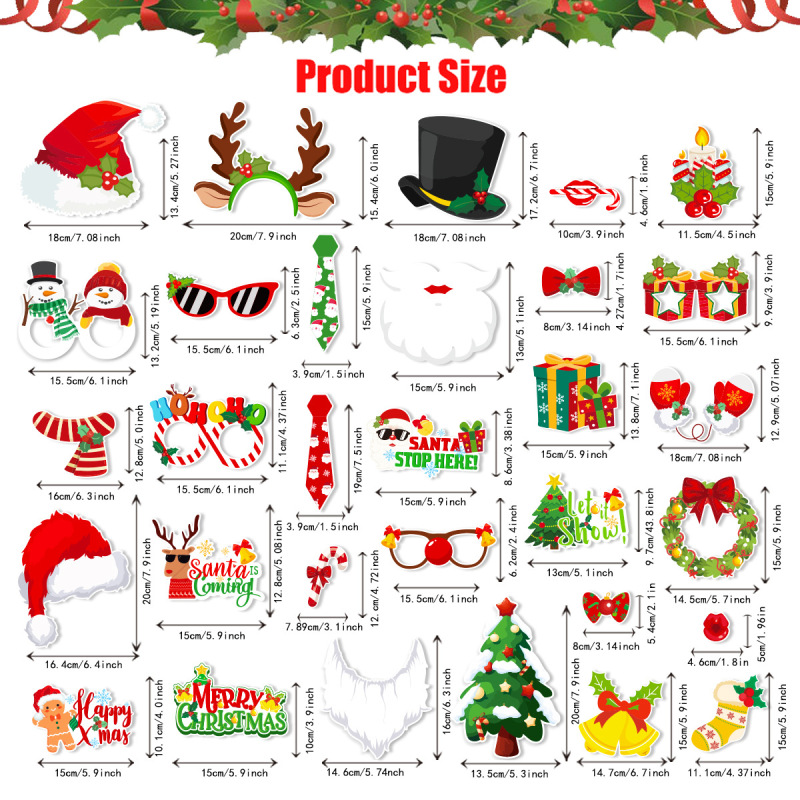 Amazonクリスマスデコレーション子供大人おかしな写真撮影道具クリスマス帽子メガネパーティーコスチューム用品|undefined