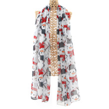 秋冬围巾 圣诞礼物雪人围巾 女百搭保暖加长ins学生可爱亲肤围脖