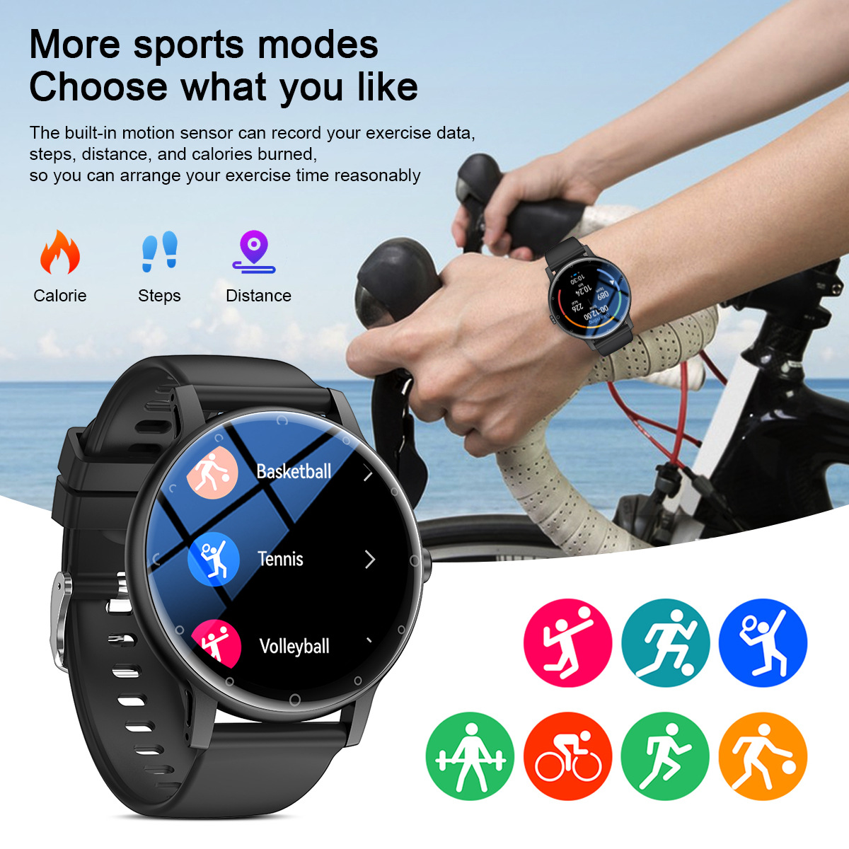 LIGE 2023 Neue Unisex-Smartwatch Bluetooth Wasserdicht Herzfrequenzmesser Sport mit Wetteranzeige Multifunktionale Luxus-Business-Uhr_voghion.com